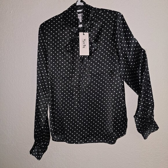 Myra Bag sz Large Shirt Black w/ white dots NWT - Picture 1 of 3